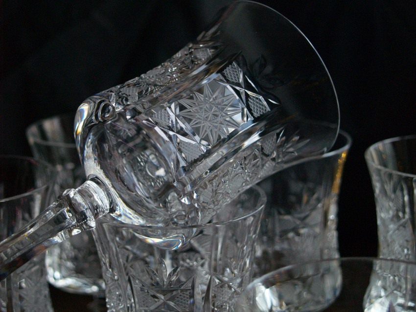 Bleikristall Weingläser schwere Gläser Kristall Vintage Neuwertig wie neu