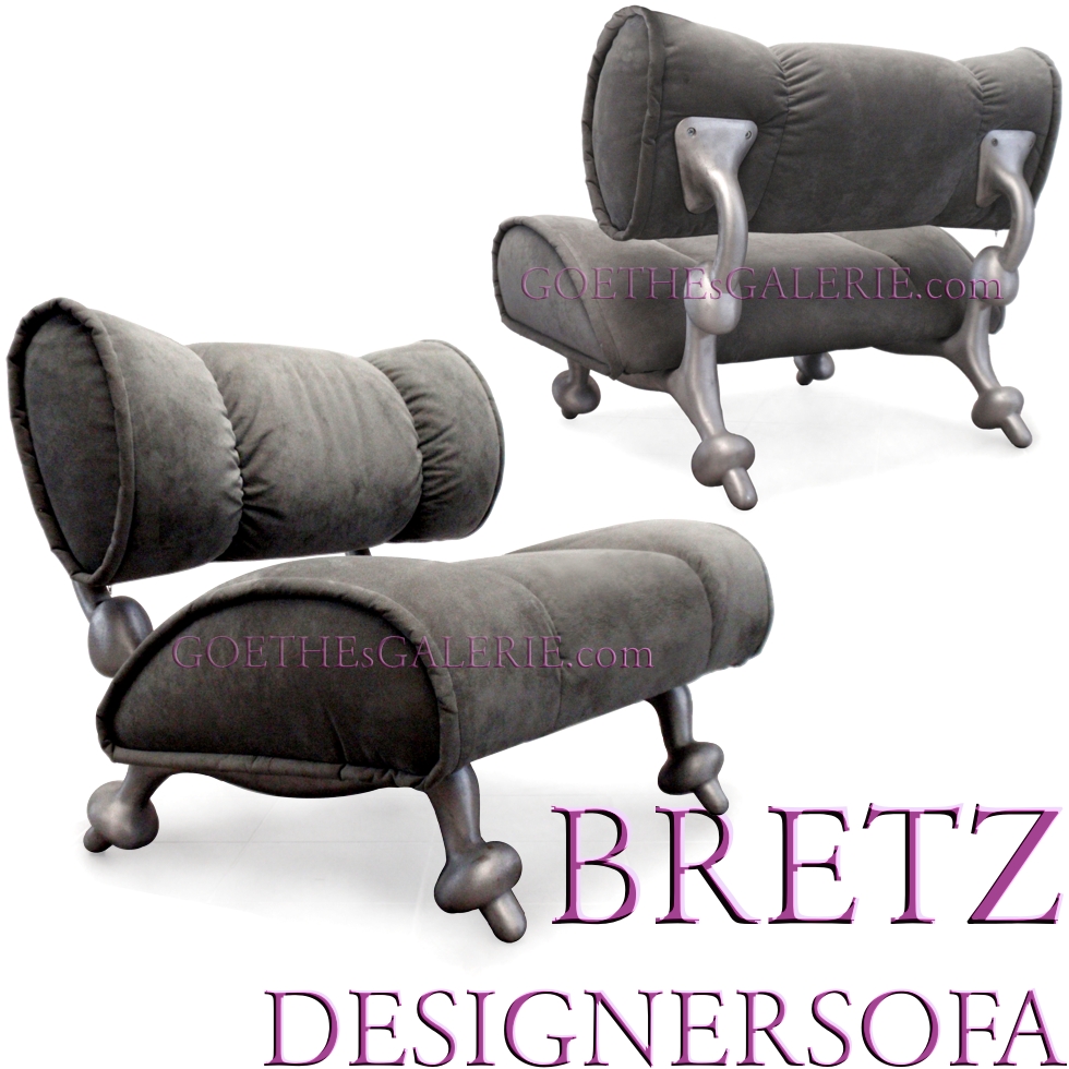 BRETZ Sofa Designermöbel Zweisitzer grau gebraucht TOP-Zustand! Bretz Sitzbank grau