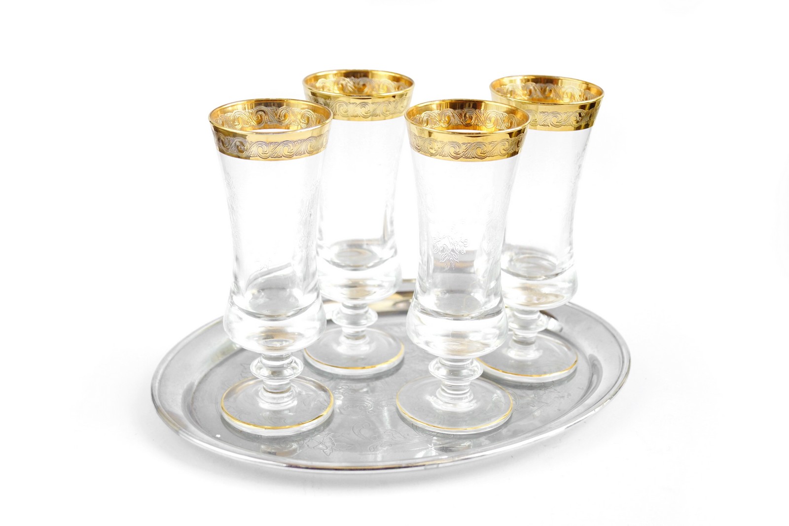 Bleikristallgläser Murano Medici Goldrand Sektgläser Vintage vergoldet Champagnerflöten