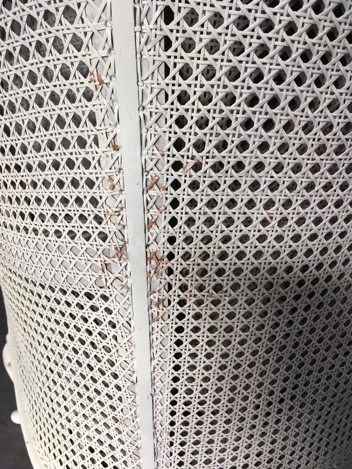 Antiker Sessel Wiener Geflecht weiß