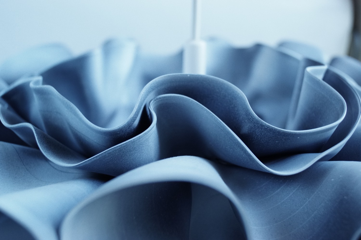 Hängelampe Vinyl "Schallplatten" Lampe Retrodesign blausilber Ruffle