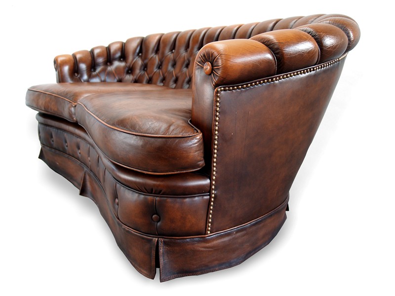 Chestefield Sofa Leder braun