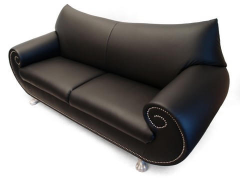 Bretz Sofa Gaudi Ledersofa schwarz