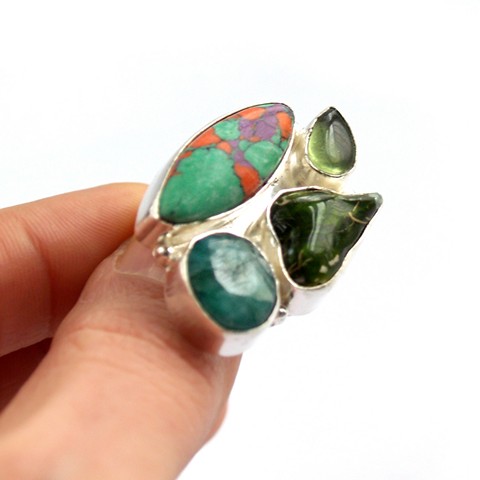 Funkelnder Ring 925 Silber Schmuck Damenring Edelsteine Ring 925 Silber Damenring Edelsteine