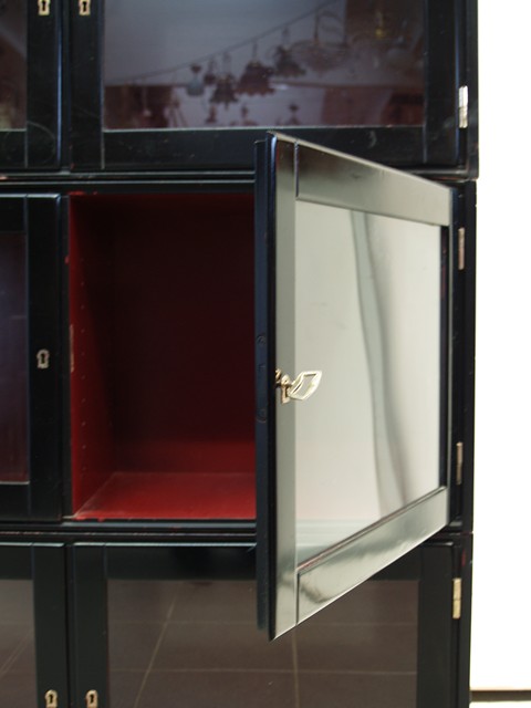 Jugendstil Bücherschrank schwarz