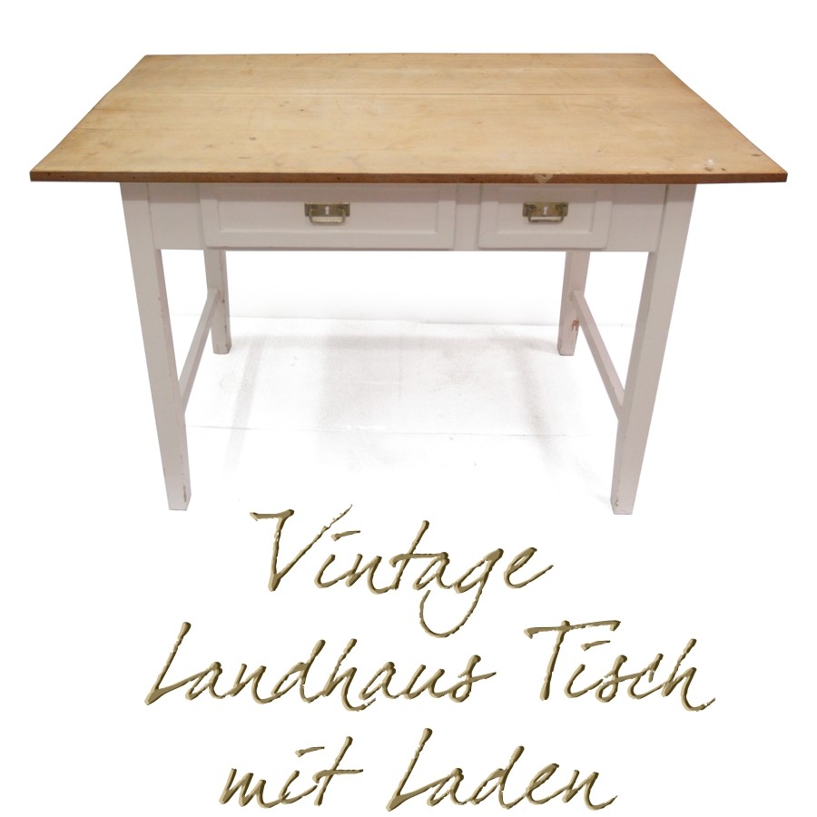 Tisch Küchentisch m. Laden Shabby Chic Vintage Tisch Esstisch mit Laden