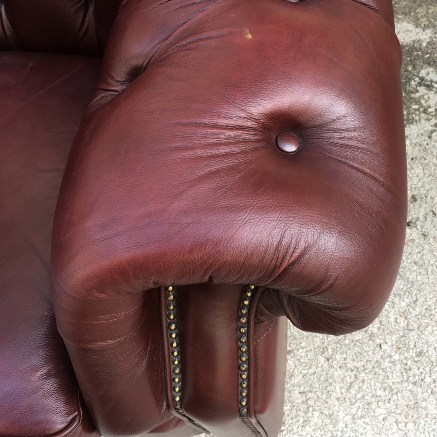 Chesterfield Leder Stuhl Sessel