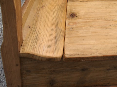 Vollholz Heurigen Sitzbank antik