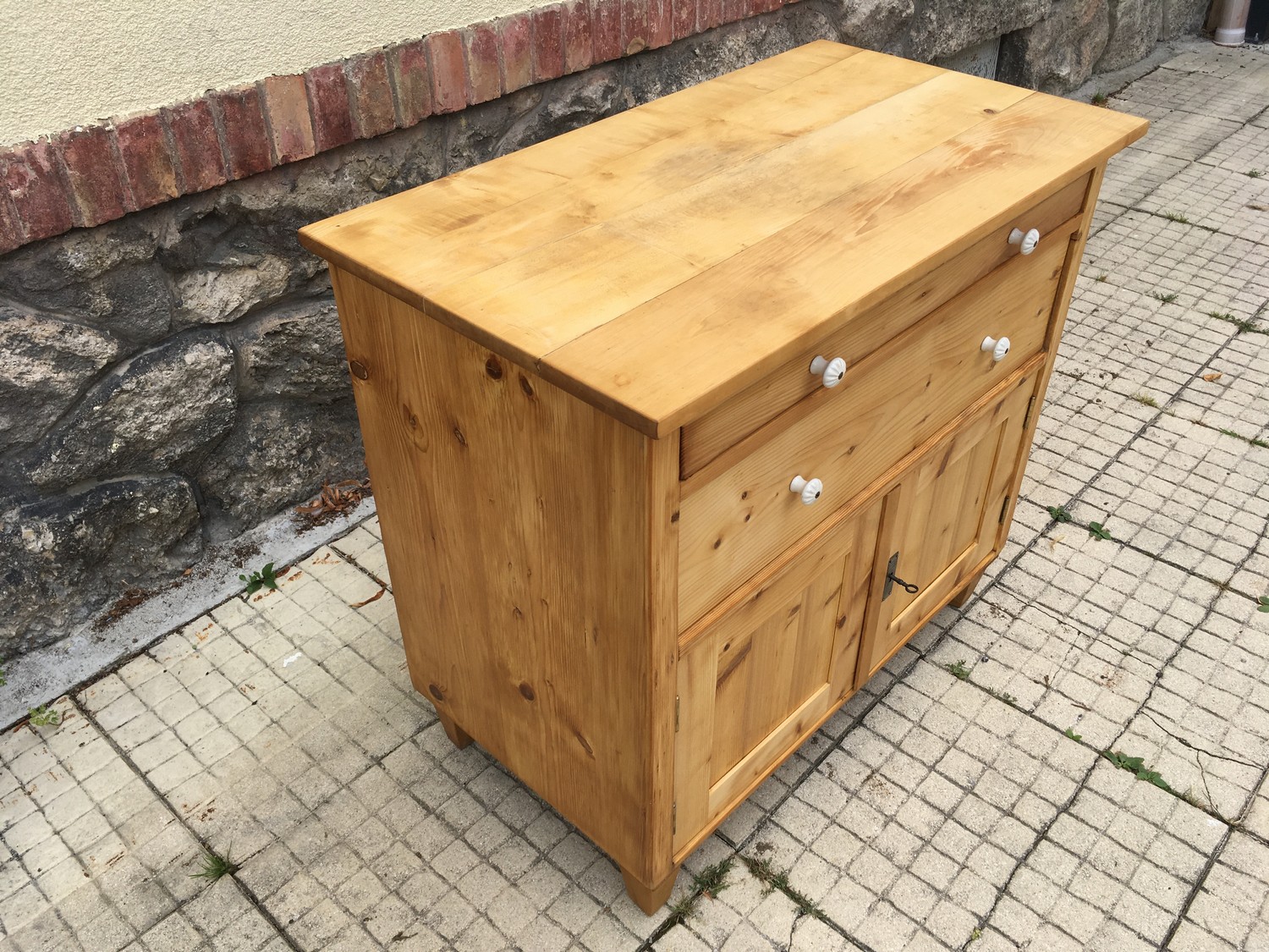 Kommode antik restauriert Ladenkommode Anrichte massiv Weichholz Landhausstil