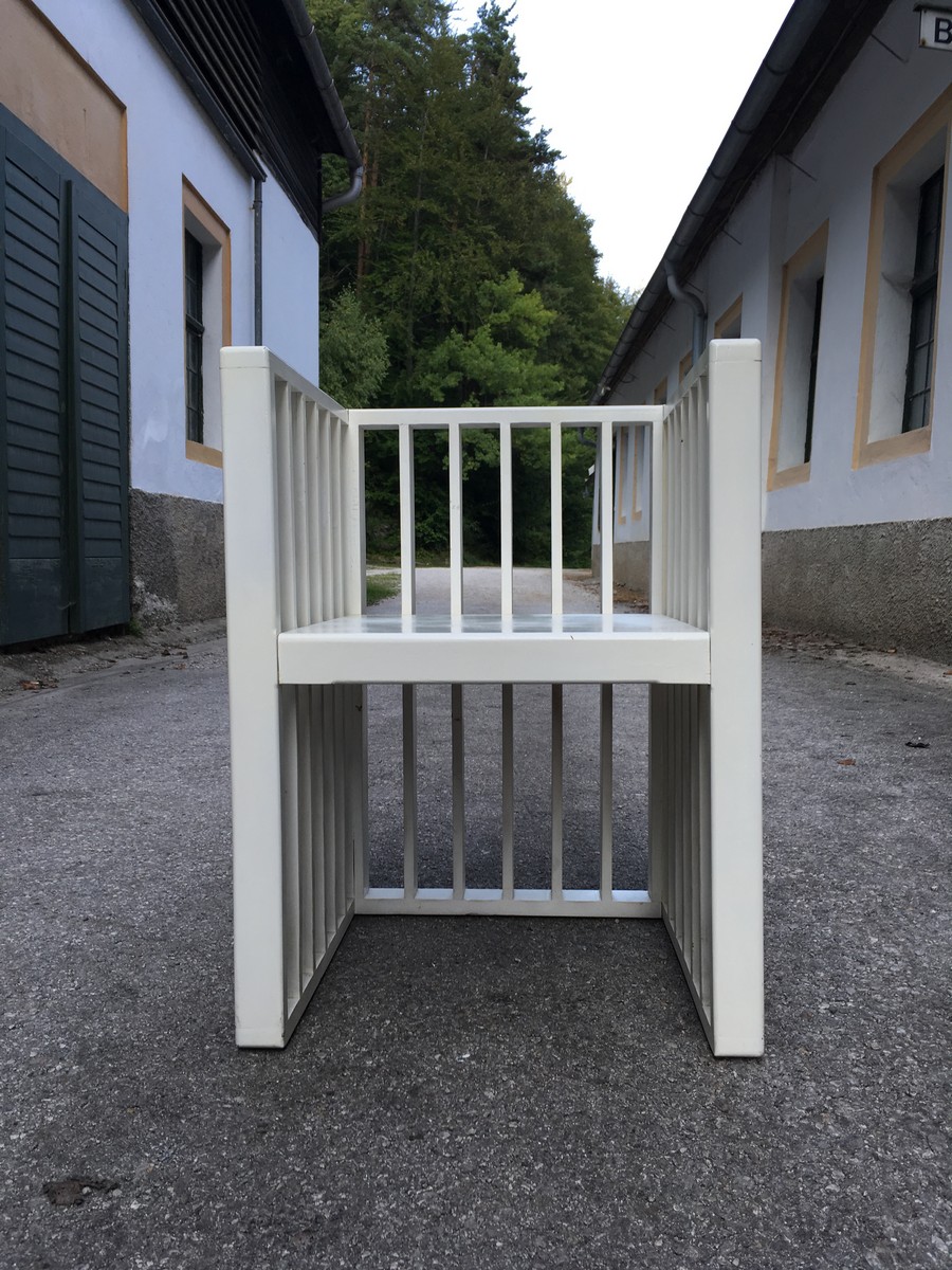 Sprossen Stühle weiß Vintage