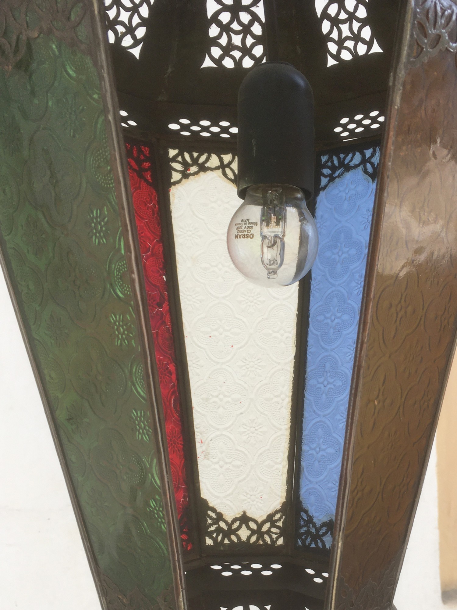 Leuchter Luster Orient Gläser Kupfer Laterne Tiffany Marokko