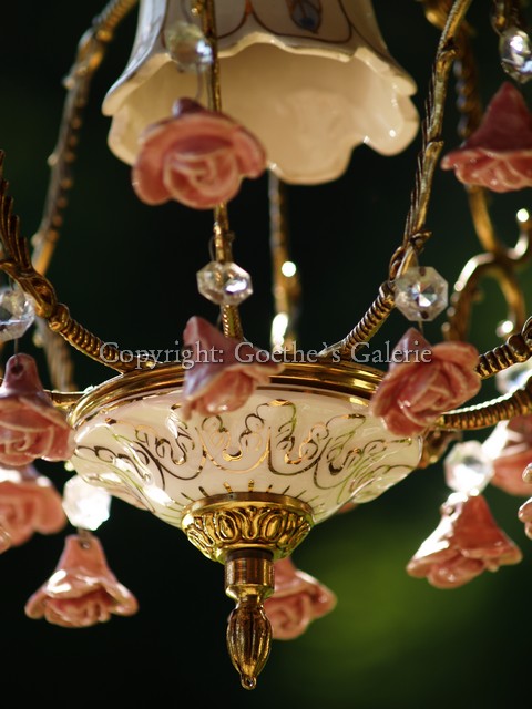 goldener Rosen Luster Shabby Chic