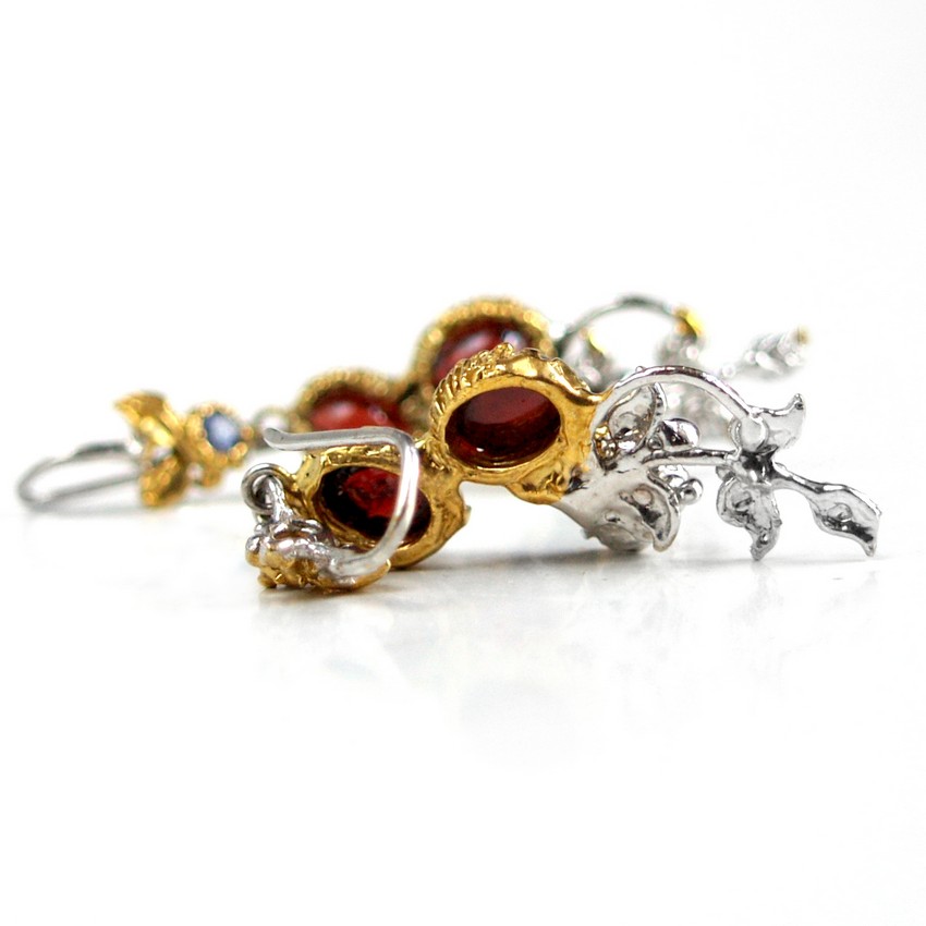 Ohrstecker Silber 925 Handarbeit Edelsteine