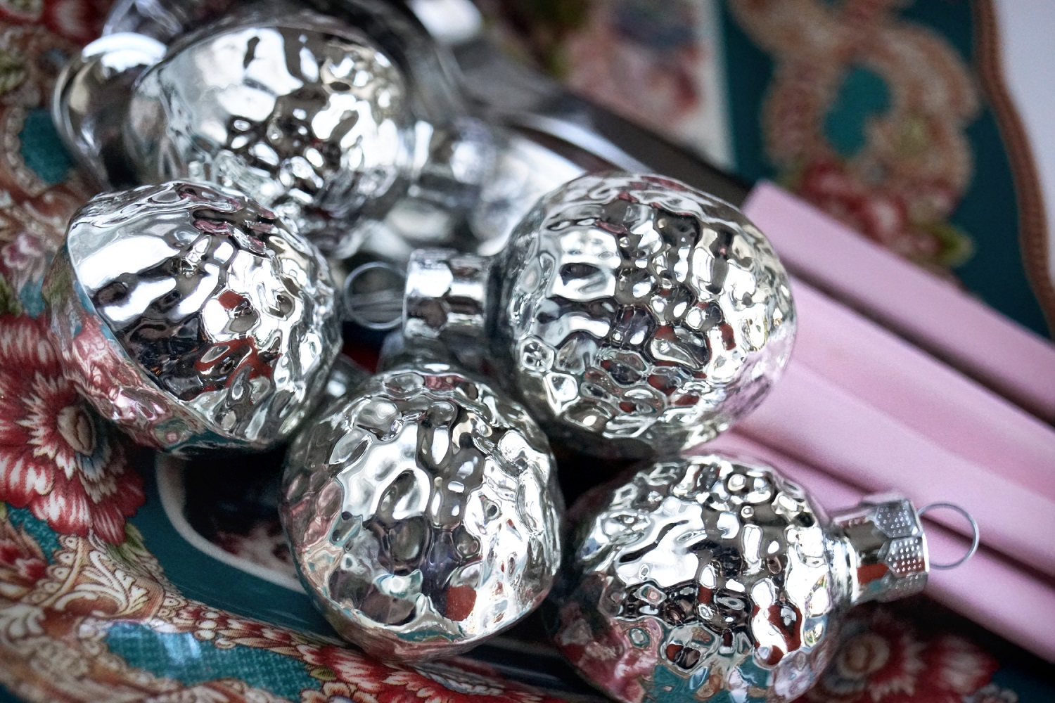 Weihnachtsbaumschmuck Nüsse Glas Handarbeit mundgeblasen