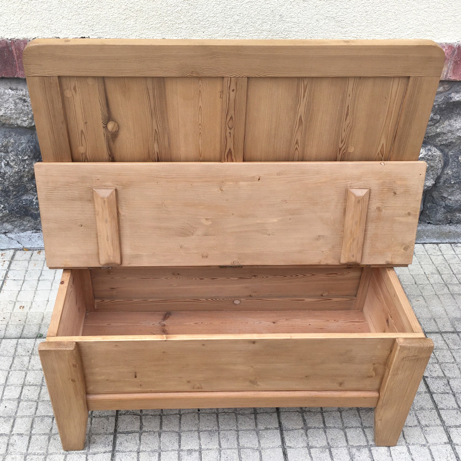 Truhenbank Sitzbank Truhe Truhensitzbank Weichholz Landhausstil zierlich