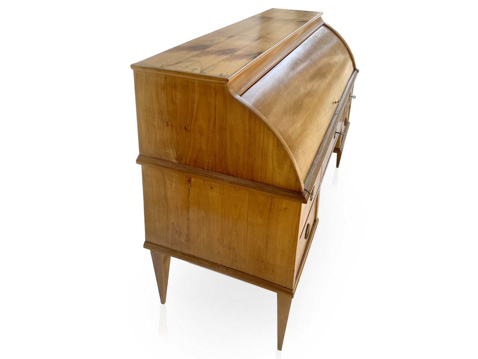 Schreibtisch antik Zylinderbureau Klassizismus Rollladenschrank