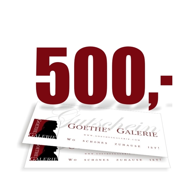 Einkaufsgutschein Geschenkgutschein Gutschein € 500,00 Gutschein EUR 500,-