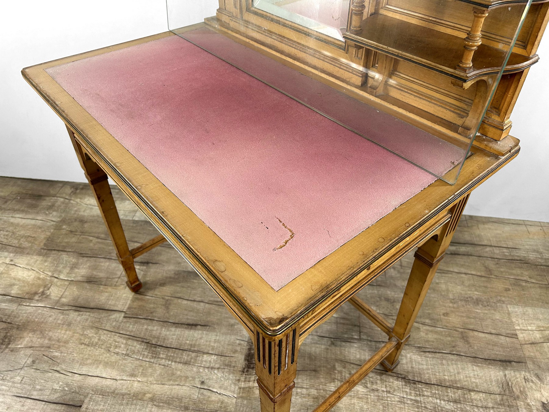 Glasplatte antiker Jugendstil Schminktisch