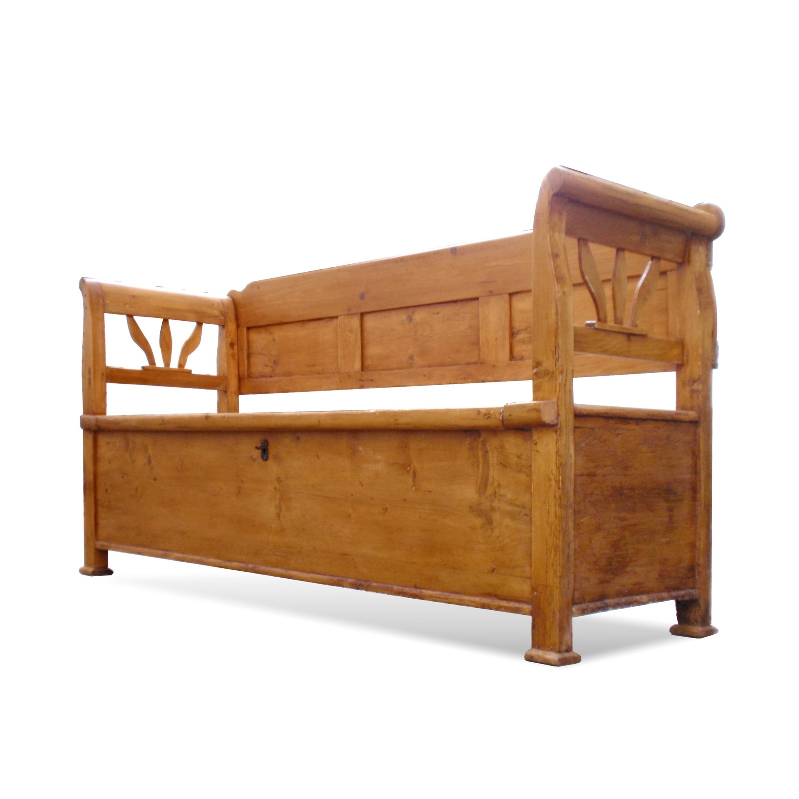 Küchenbank antik Sitztruhe Sitzbank Truhenbank Biedermeier Truhenbank Weichholz antik