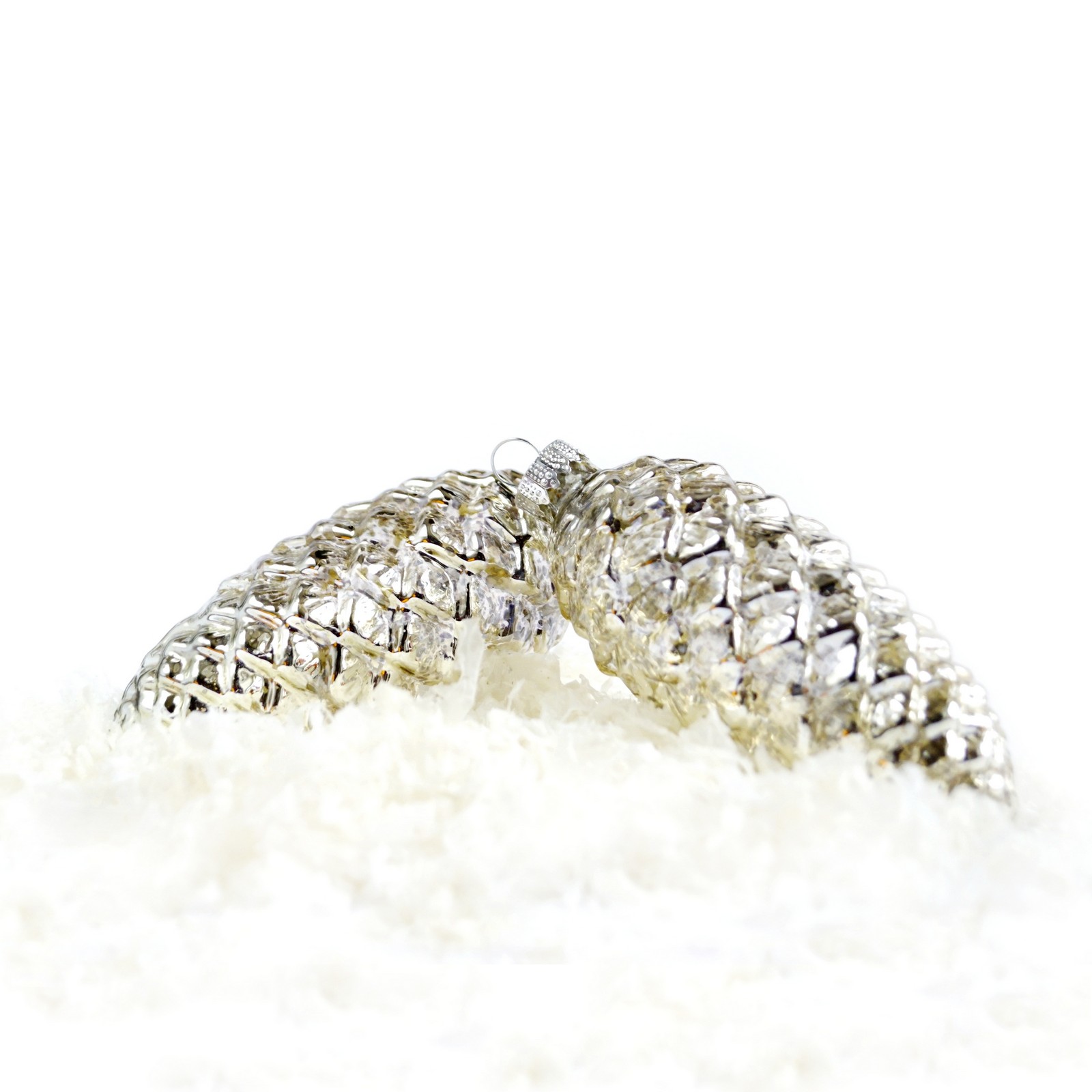 Christbaumkugel Zapfen Weihnachten handgemacht silber Glas Christbaumkugel Glas mundgeblasen handgemacht lauscha Bauernweihnachtsbaum