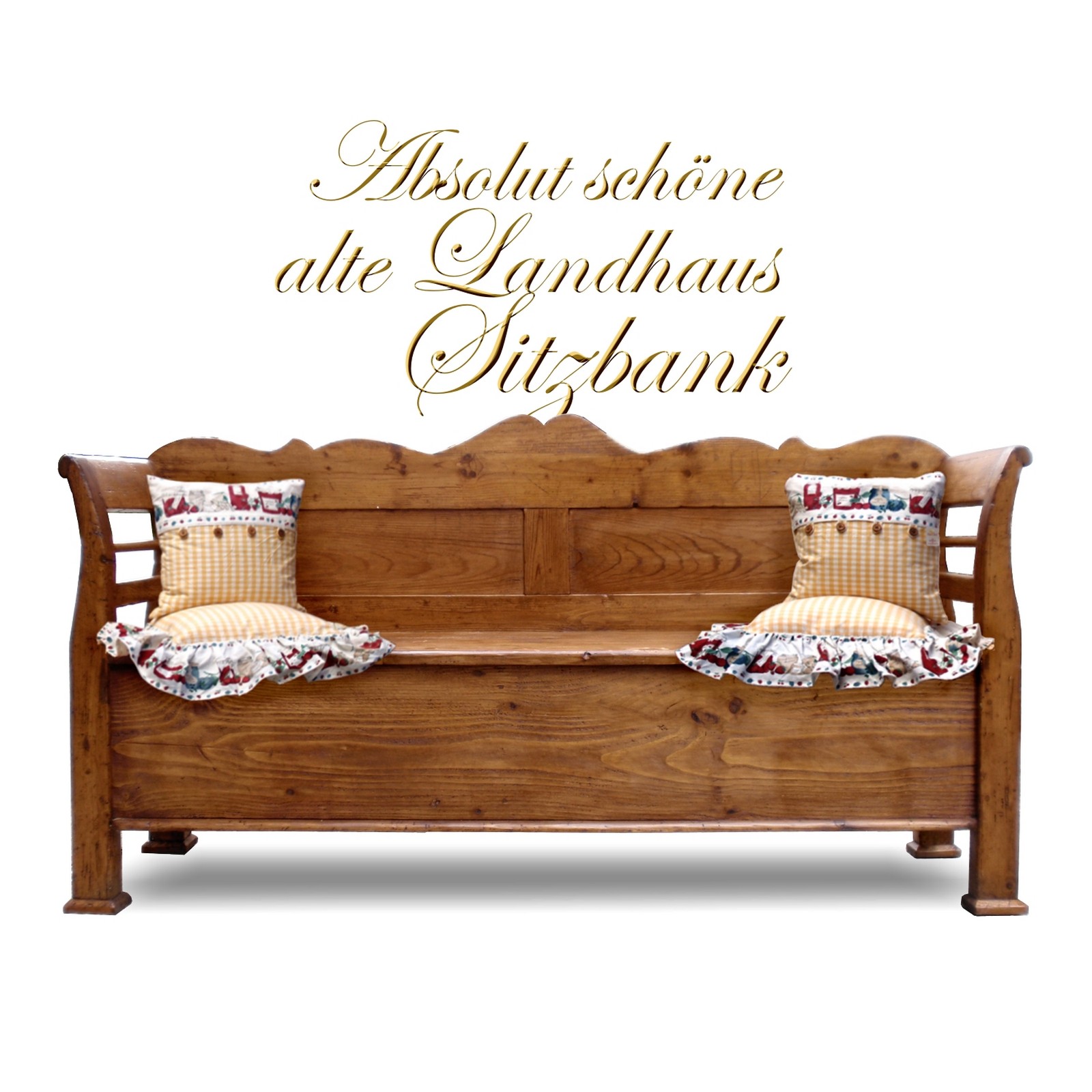 Antike Truhenbank Weichholz Sitztruhe saniert Küchenbank Truhenbank antik