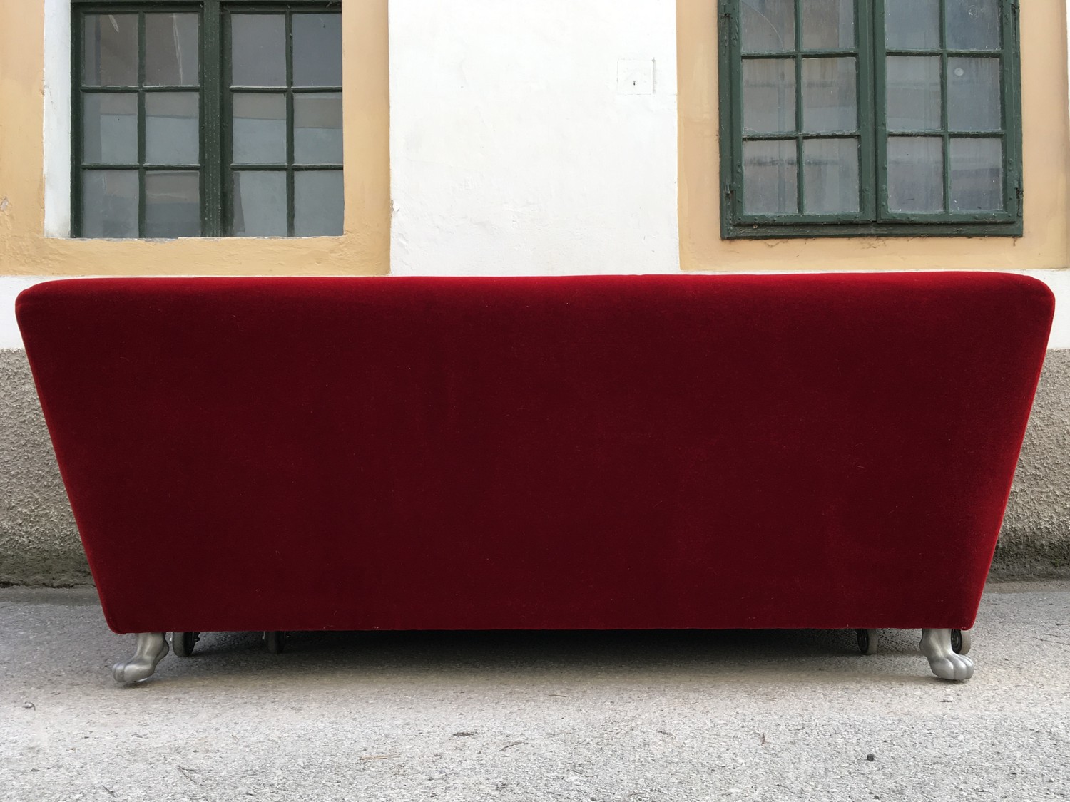 Bretz Sofa rot Mohair Monster Design Möbel