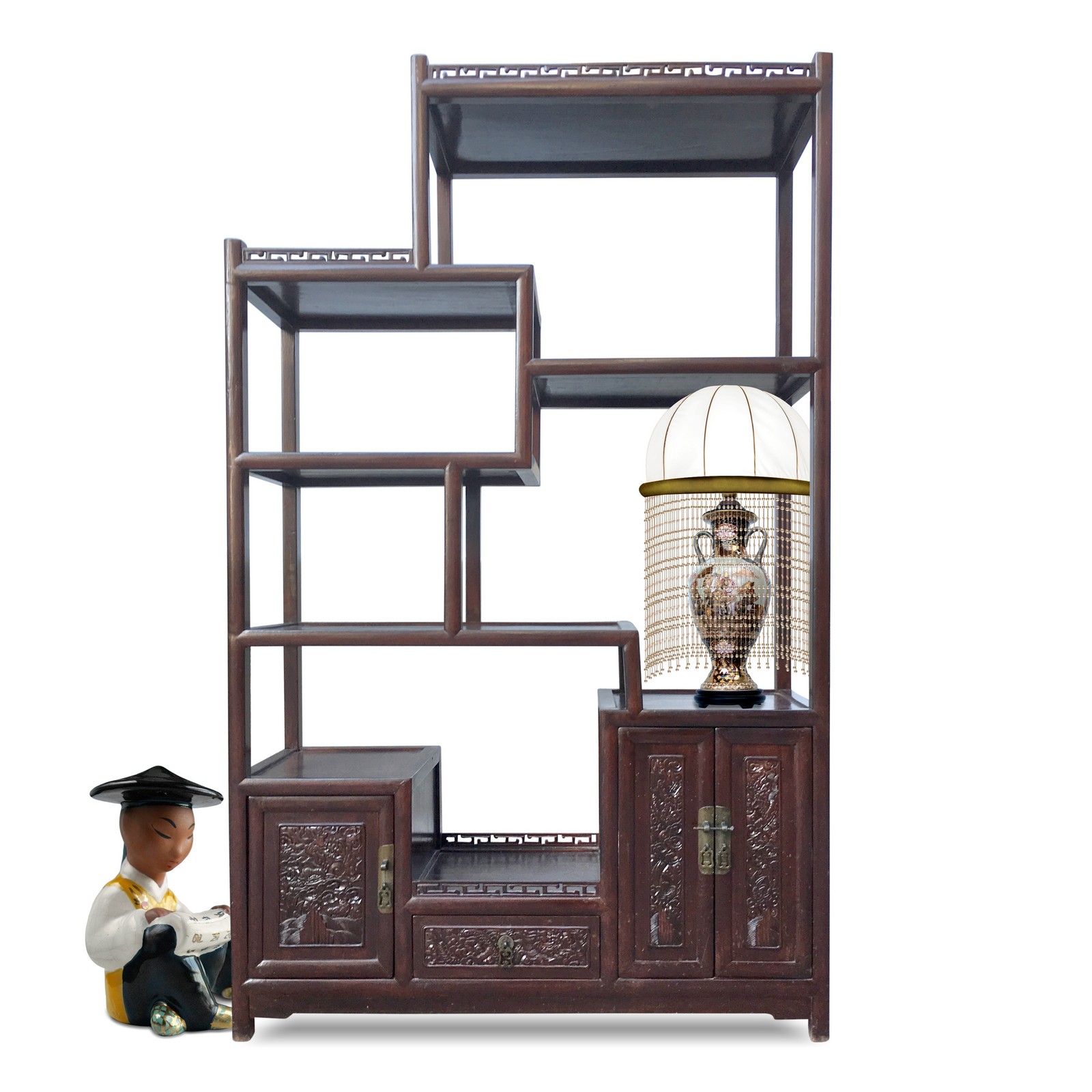 China Regal Drachen beschnitzter Vintage Schrank antik