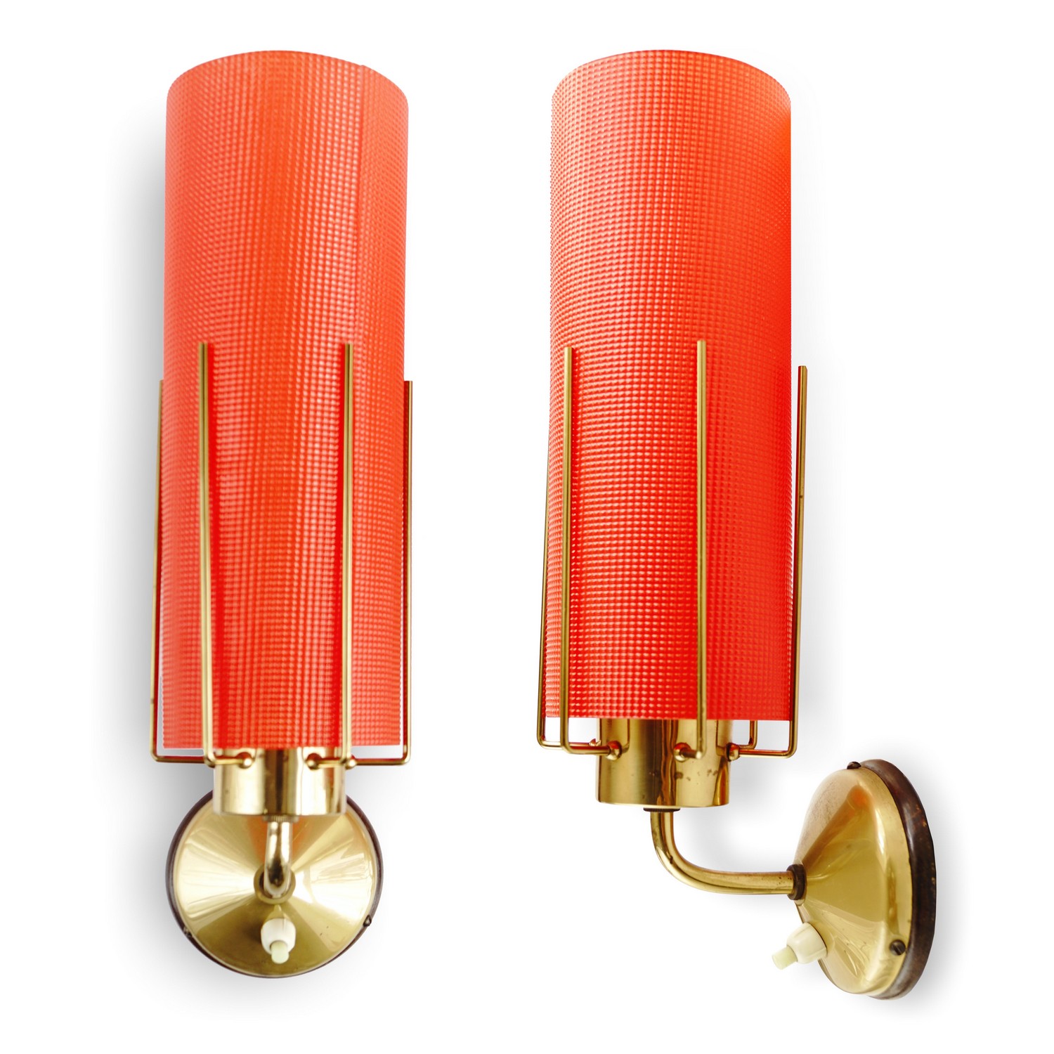 Wandlampen Midcentury Messing Industrialdesign Retro Edisonbirne 60er- 70er-Jahre