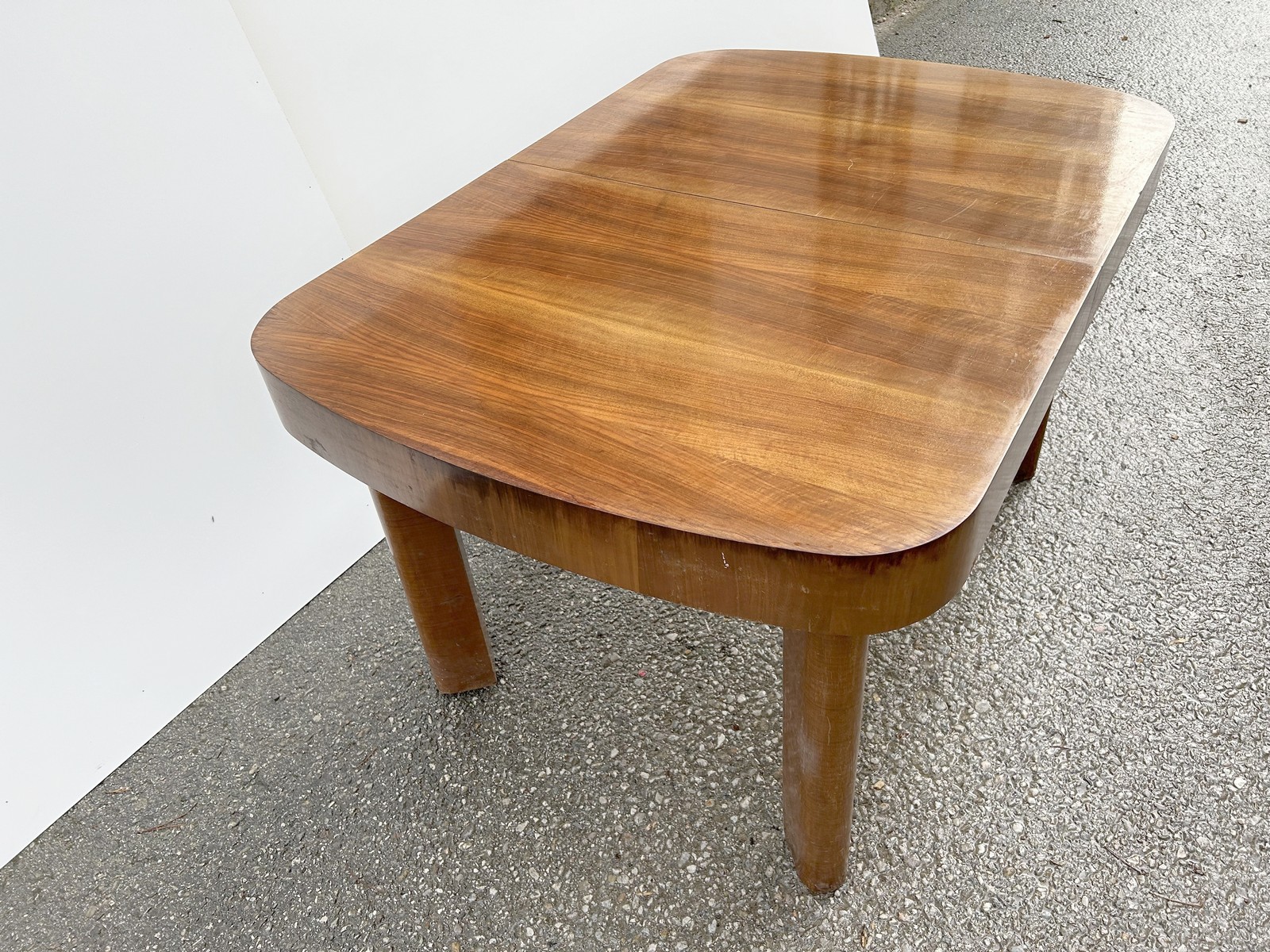 artdeco tisch antik ausziehbar nuss art deco Speisetisch massivholz antiquität brutalistisch Refugiumstisch Modernart