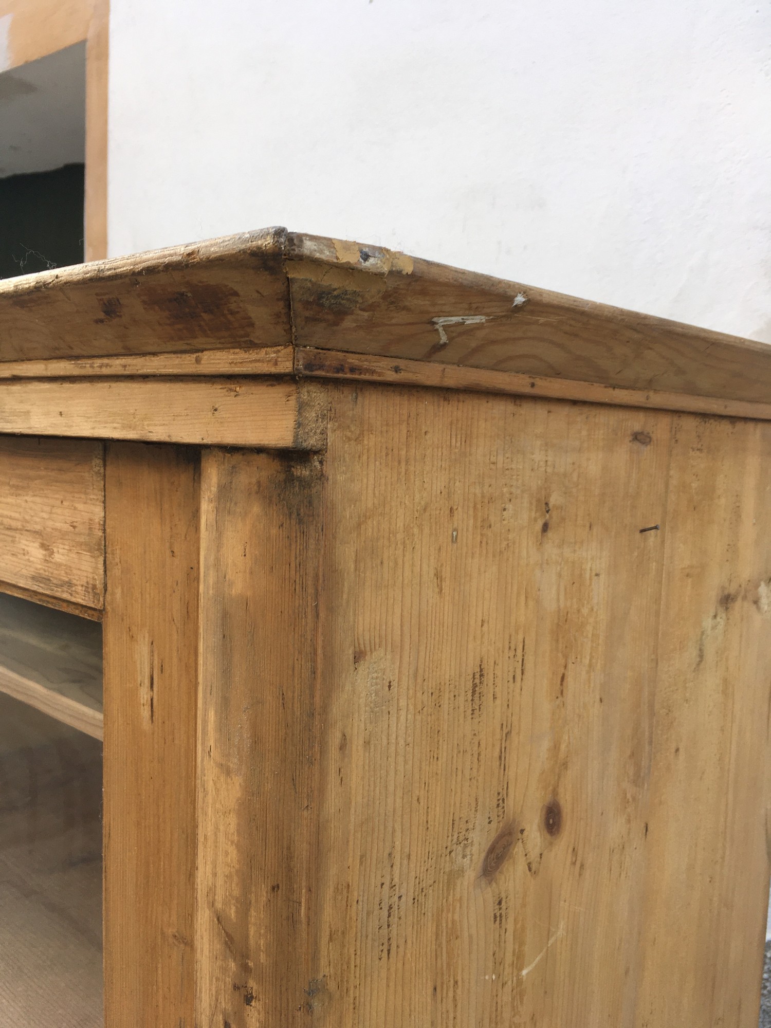 Antiker Vitrinengeschirrschrank Vintage saniert neu restauriert Design Maison Gemälde Abstrakt Kunst Bidermeier