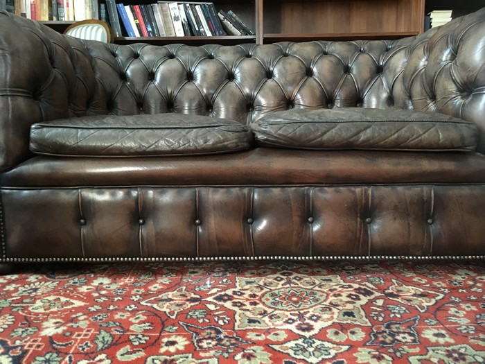 Ledersofa braun Herrenzimmer