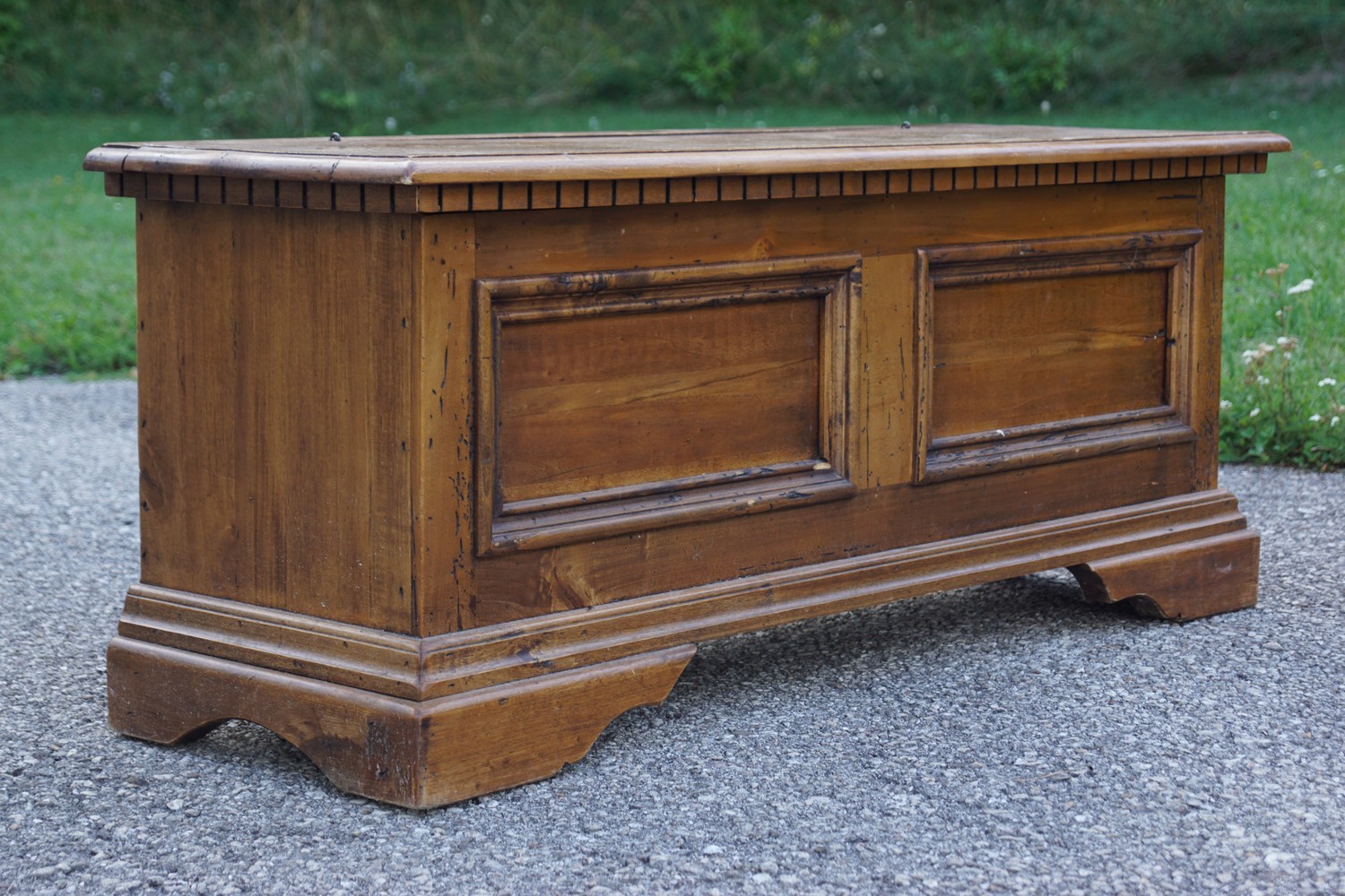 Truhe Antikstil Sitztruhenbank Altholz Landhausstil