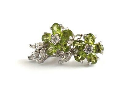 OHRSTECKER 925 Silber PERIDOT Ohrringe NEU 23.92 CT Edelsteine grün Schmuck