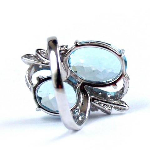 Edelstein Ring 925 Silber Damenring Gr 16 Topas Edelsteine