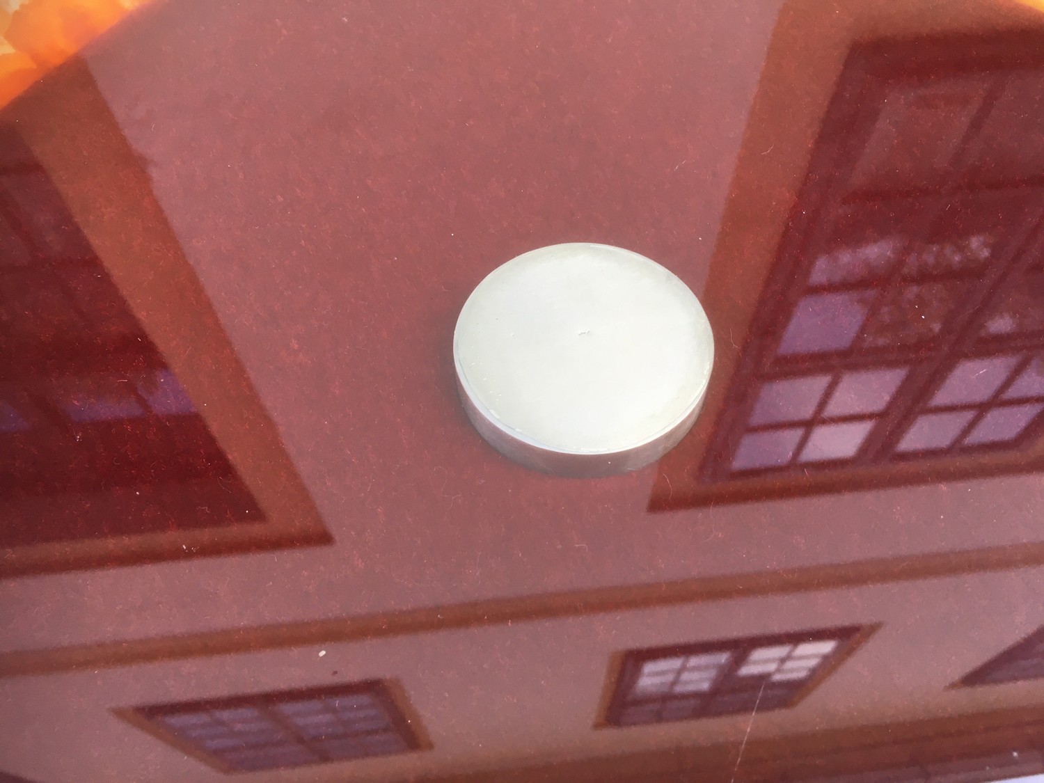 BRETZ Tisch SUNNY Couchtisch Sonnenblume rot orange Tatzenbeine