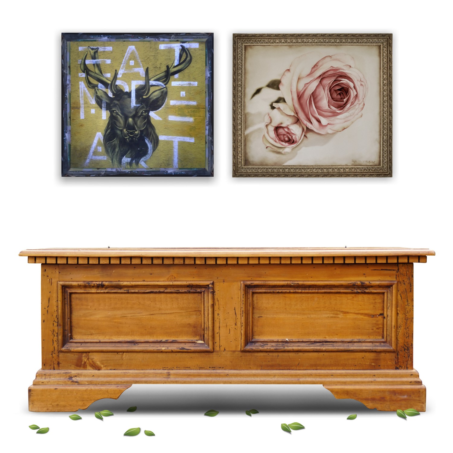 Truhe Antikstil Sitztruhenbank Altholz Landhausstil