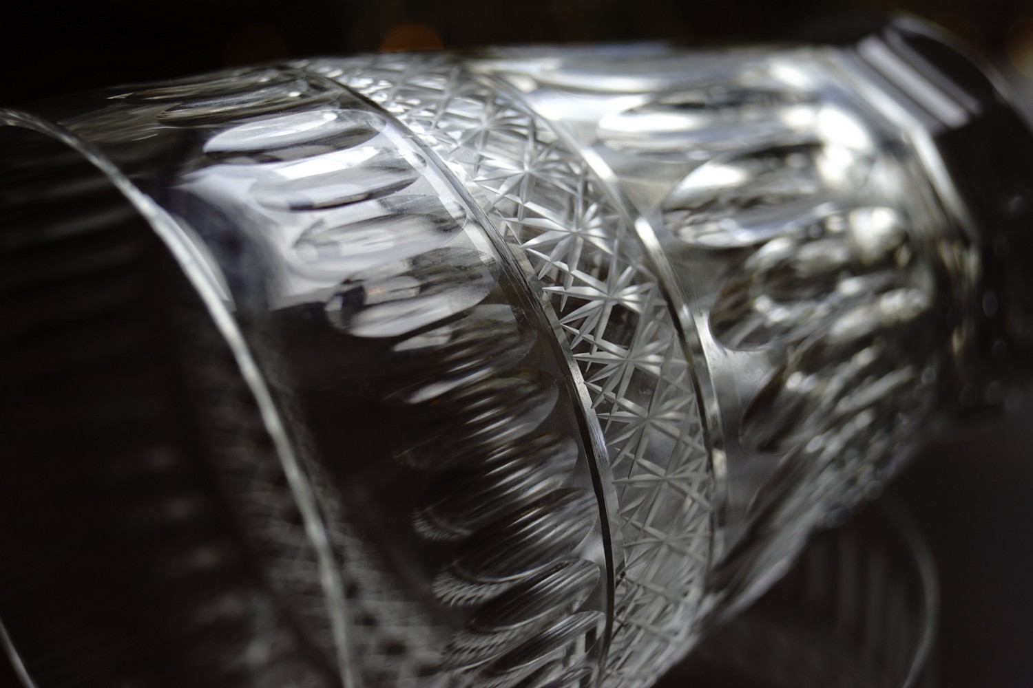 Bleikristall Wassergläser neuwertig Vintage Midcentury geschliffen