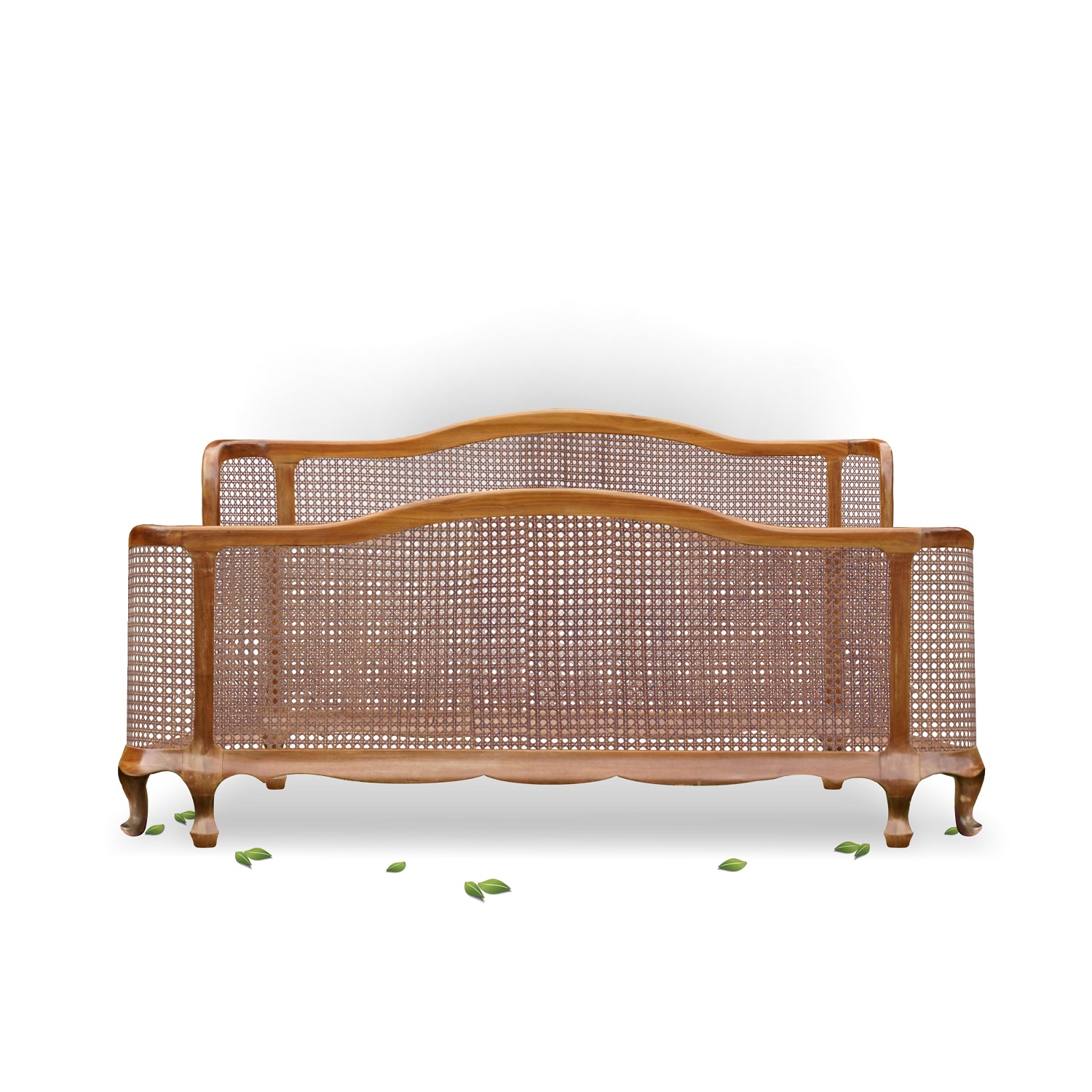 Doppelbett Chippendale antik Barockstil Vollholz Nuss Buche Möbel Wiener Geflecht Antiquität Shabby Chic