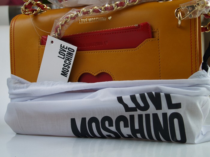 love moschino tasche herz neu ungebraucht original orange rot