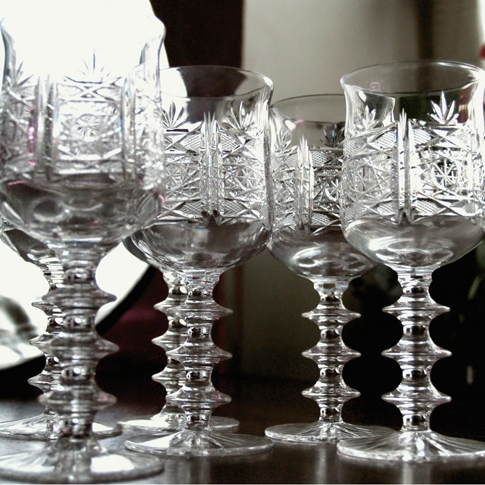 Riedel Bleikristall Weinglas Set 6 Stk. mundgeblasen handgeschliffen Riedl Bleikristall Gläser