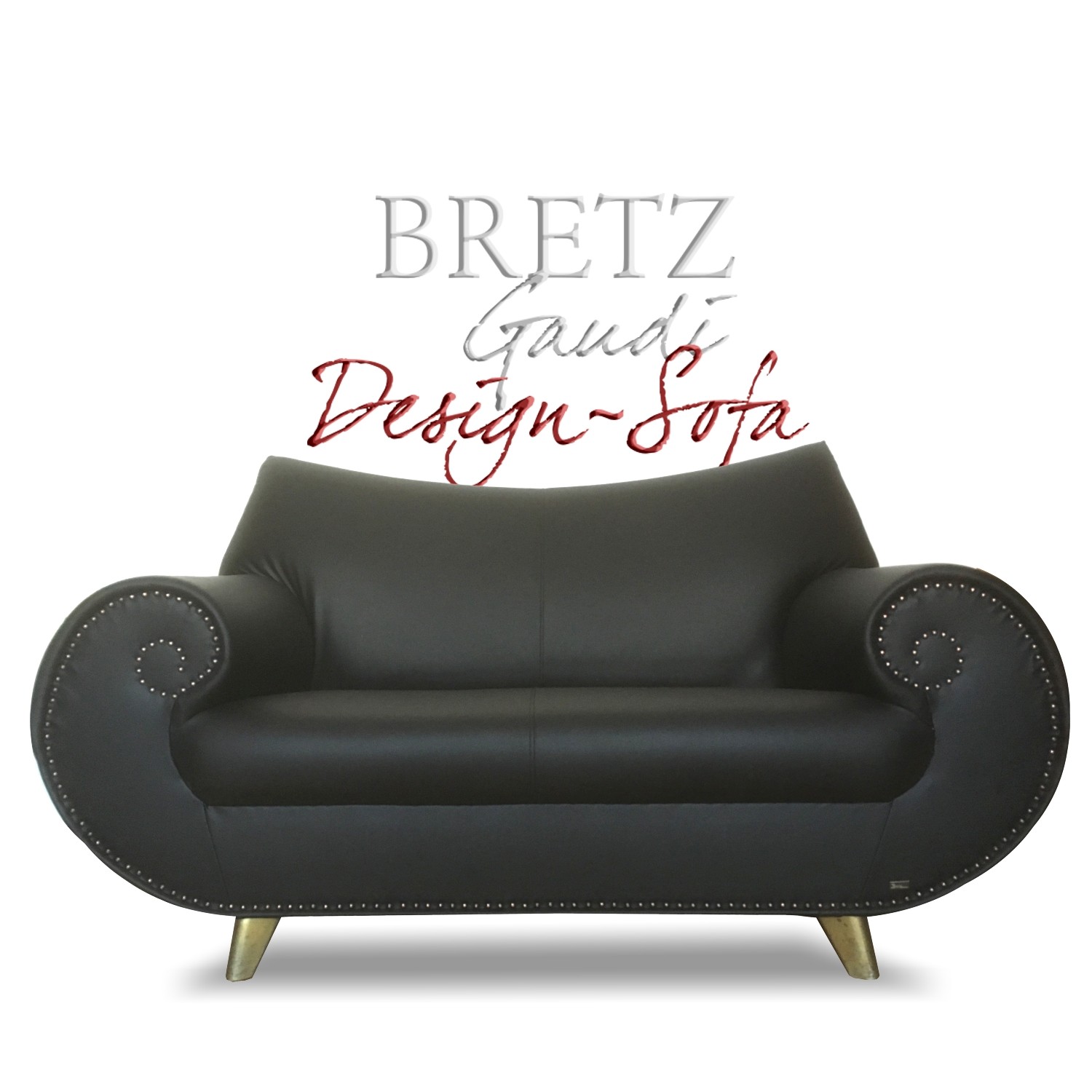 BRETZ SOFA Gaudi noir schwarz * neuwertig * 2-Sitzer Bretz Sofa