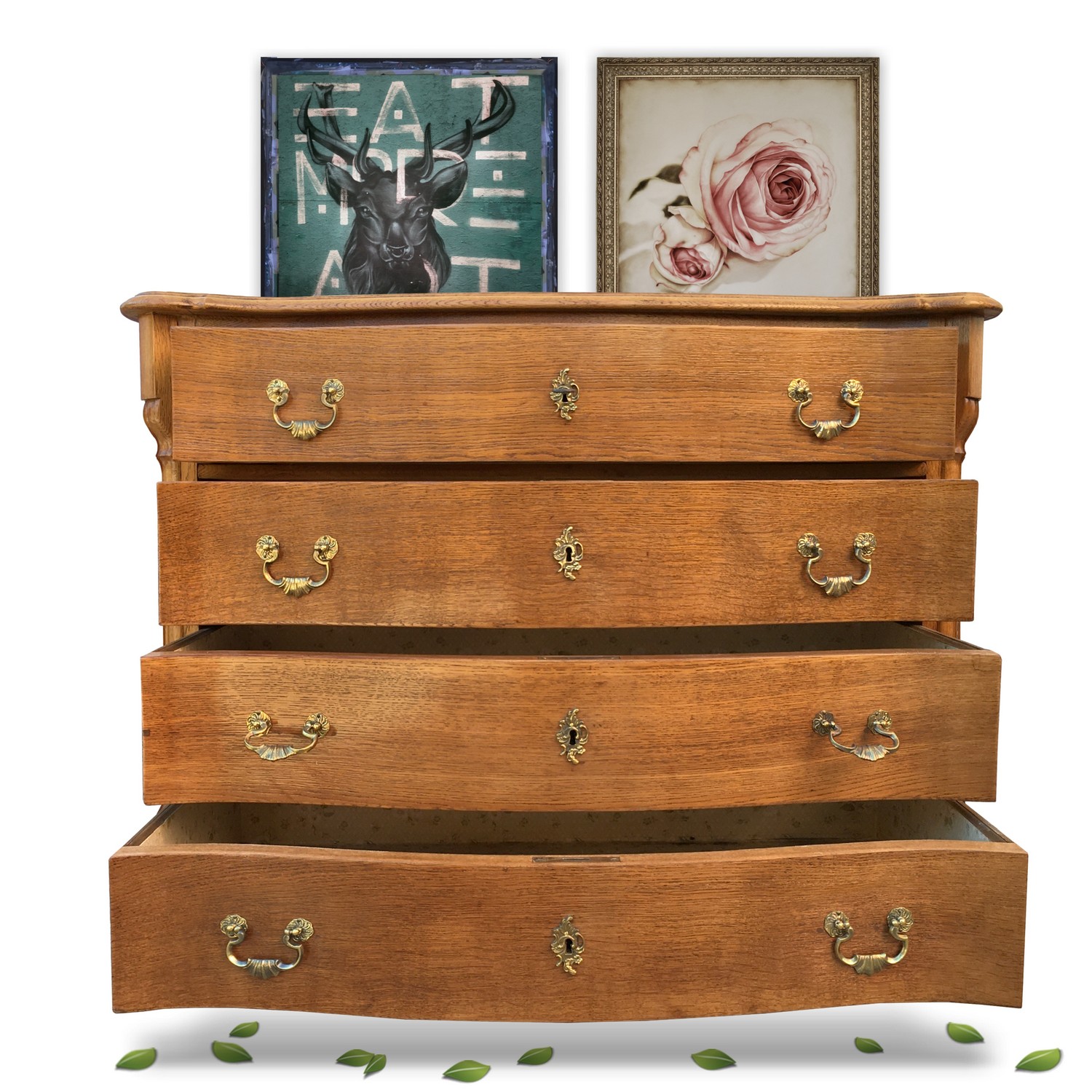 Kommode Ladenkommode antik restauriert Eiche Spätbiedermeier um 1860