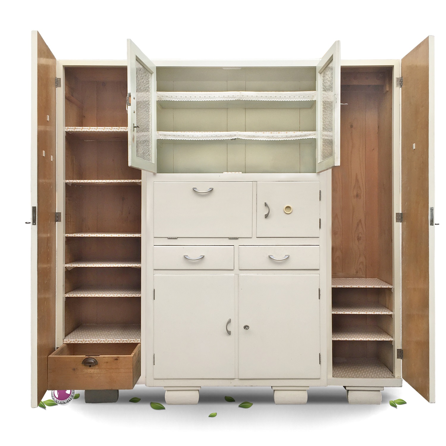 Küchenschrank Vintage creme Massivholz Vorratsschrank Küchenschrank creme Vintage 50er 60er-Jahre Vorratsschrank Kitchenaid Retro Möbel 40er artdeco Omas Küche