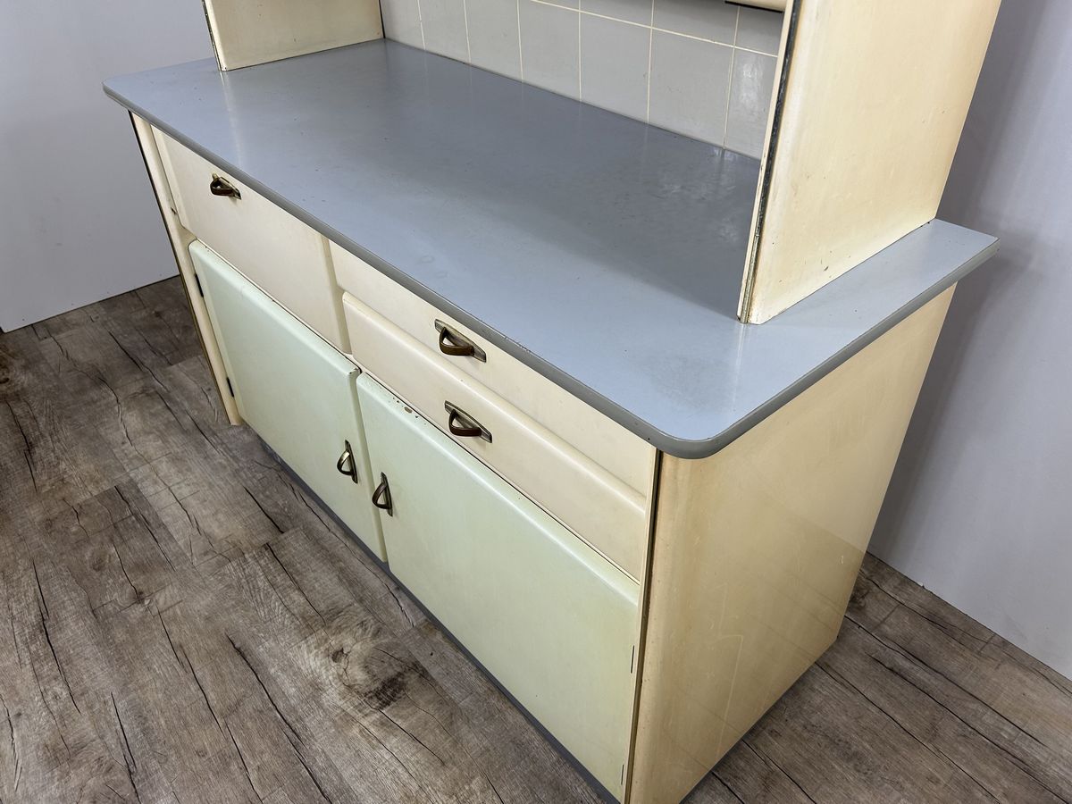 Küchenschrank Arbeitsplatte Pastellfarben glrau