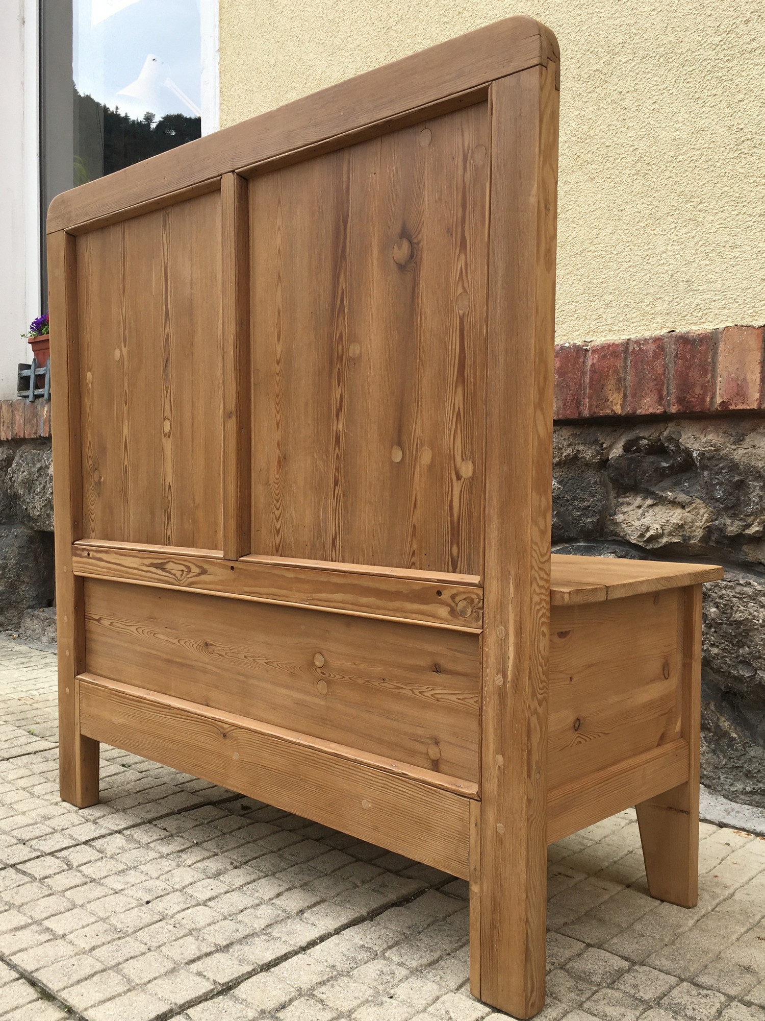 Truhenbank Sitzbank Truhe Truhensitzbank Weichholz Landhausstil zierlich