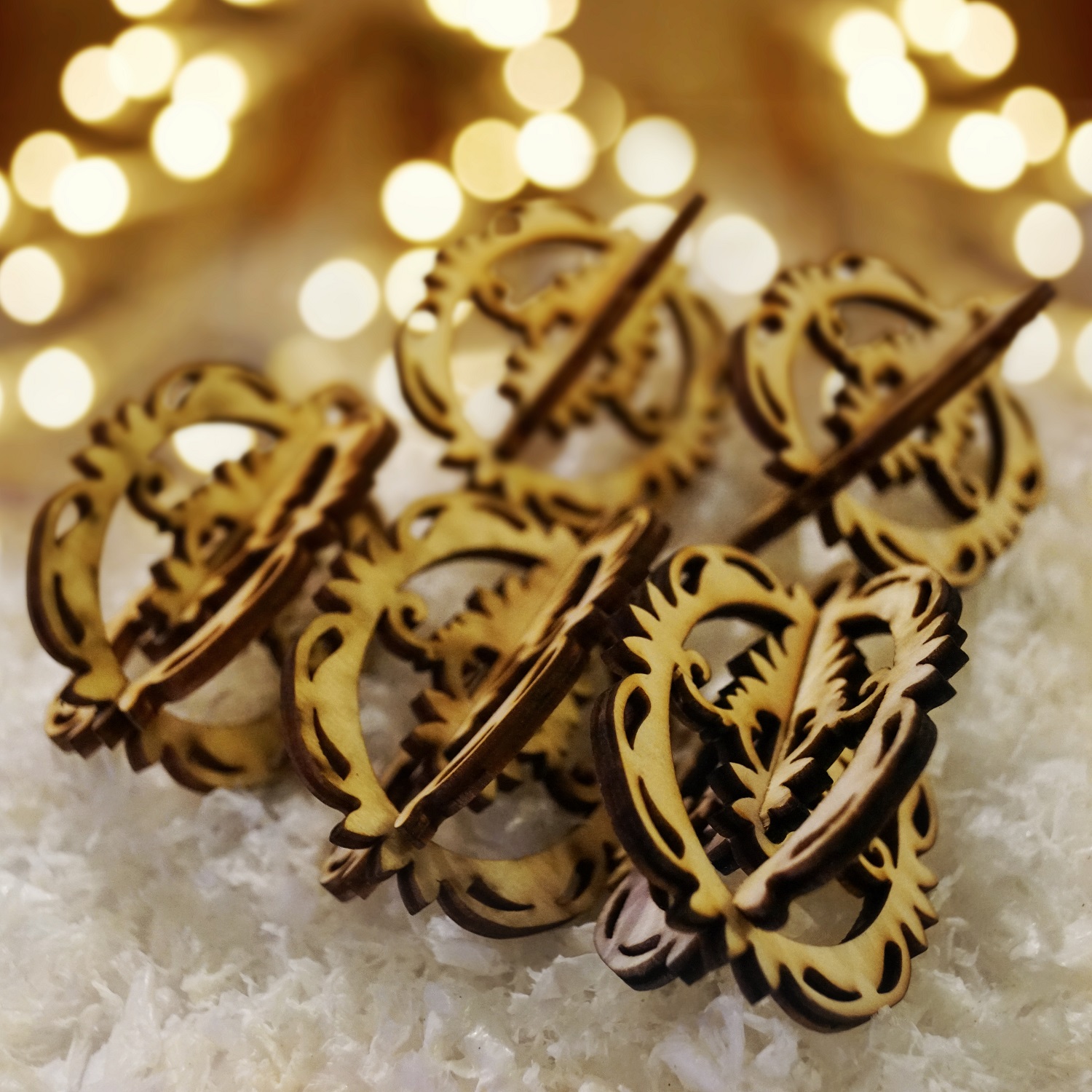 Weihnachtsbaumschmuck 8 cm Holz Ornament Bauernchristbaum Zapfen