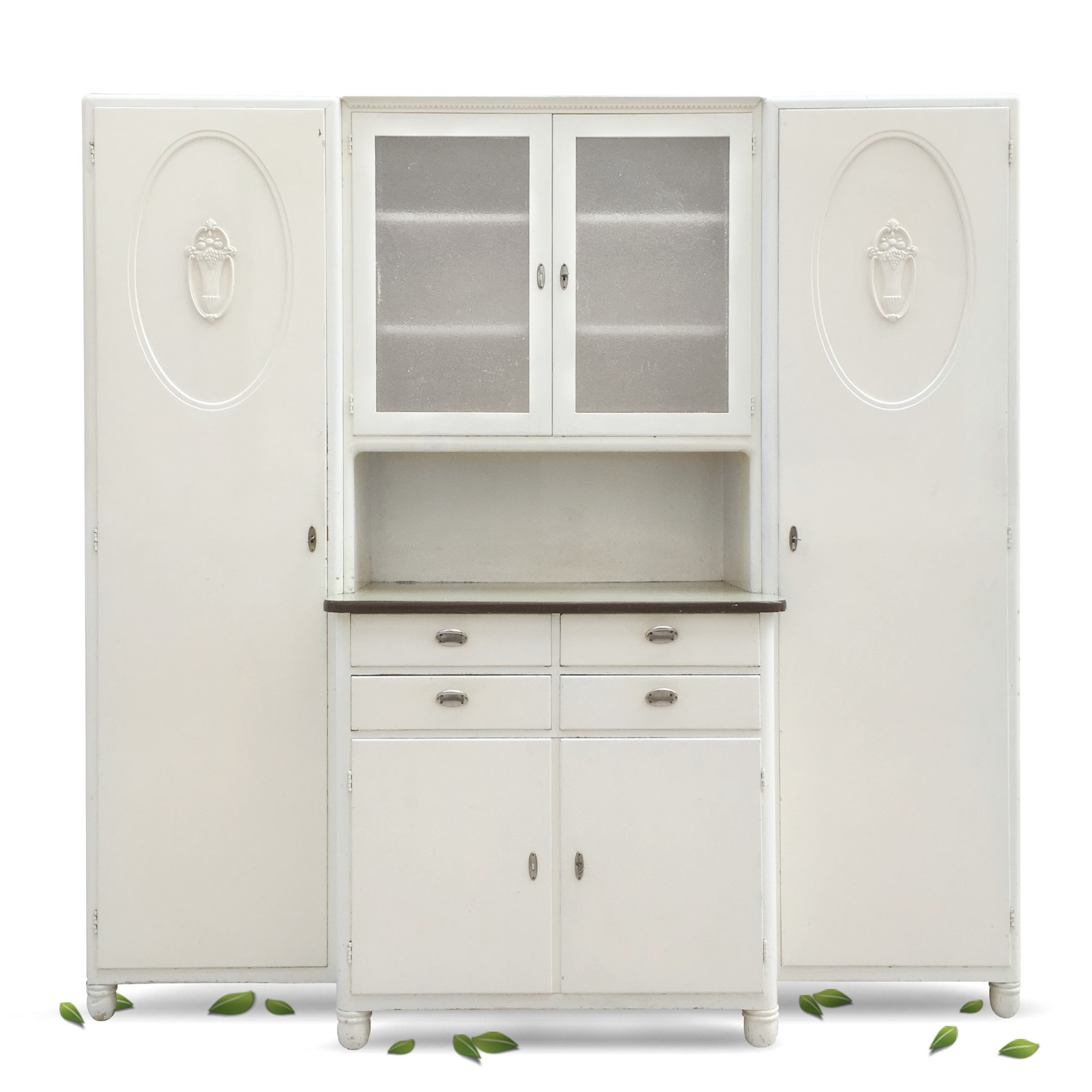 Küchenschrank antik Buffet Schrank creme Vintage Kredenz Küchenschrank Vintage creme