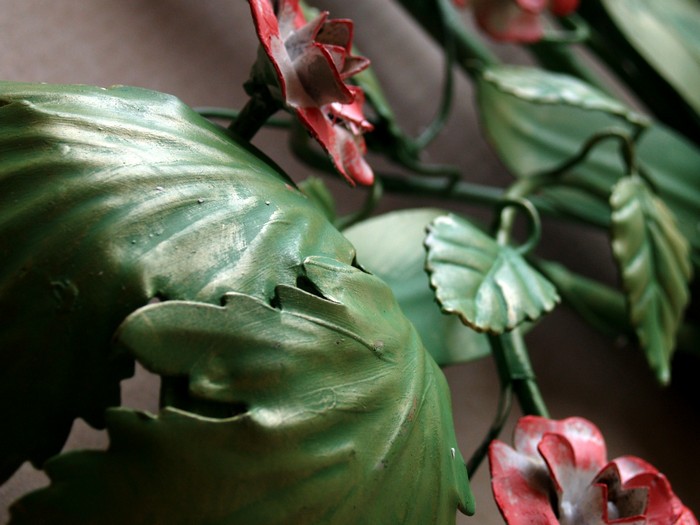 Wandlampe grün Blätter groß