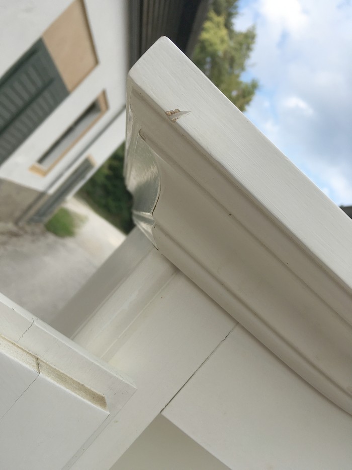 Vitrine Küchenschrank weiß Shabby Chic