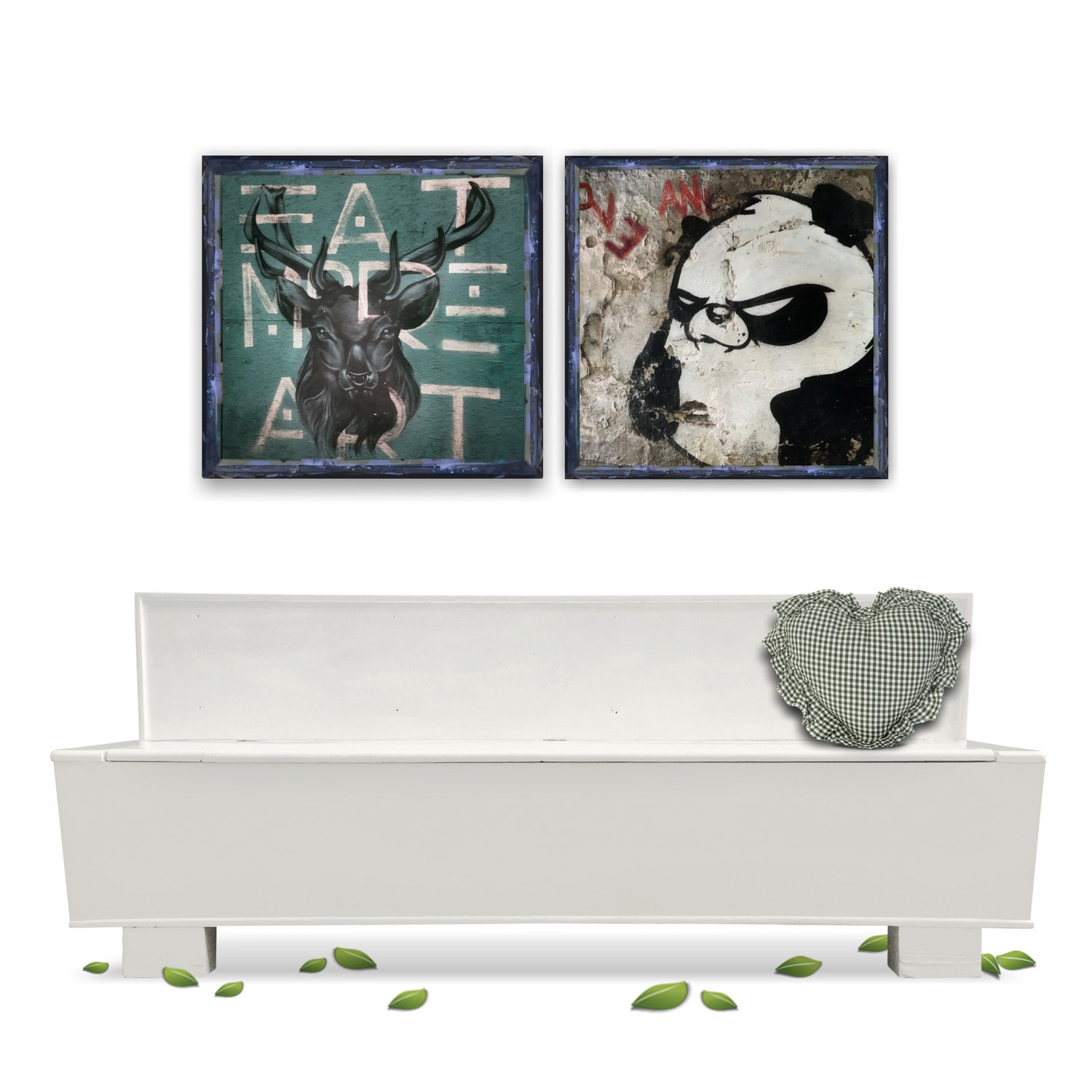 Küchenbank Vintage Sitztruhe Truhenbank Shabby Chic weiß Retro Sixties